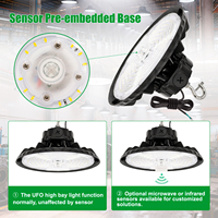 Nouveauté IP65 étanche UFO pour LED haute baie lumière aluminium ETL pour entrepôt atelier éclairage sélection de puissance multiple