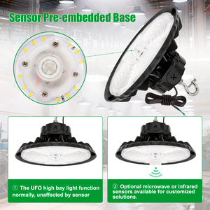 Keluaran baru IP65 tahan air <span class=keywords><strong>UFO</strong></span> untuk lampu Teluk tinggi LED ETL aluminium untuk penerangan gudang bengkel beberapa pilihan daya - Product Image 5