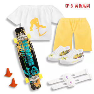 Jeu de Touches Cadeau <span class=keywords><strong>pour</strong></span> Enfant, Vêtements <span class=keywords><strong>pour</strong></span> Pantalon, <span class=keywords><strong>Mini</strong></span> Chaussures, Ensemble de Skateboard du Bout des Doigts - Product Image 5