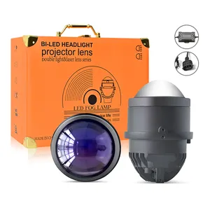 3.0 inç lens sis lambası yeni yükseltilmiş alüminyum alaşım taban sis işık X5 12V 12000lm projektör sis işık oto aksesuarları