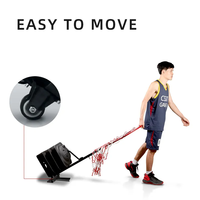 Entraîneur professionnel de basketball en métal pour le passage et le tir, avec panier en acier réglable en hauteur (2m) pour un entraînement de réaction durable en extérieur