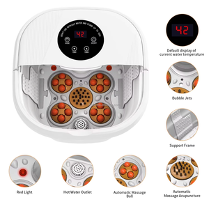 Pemijat Spa kaki elektrik, dapat dilipat berkualitas tinggi dengan Roller Shiatsu untuk terapi mandi kaki menenangkan - Product Image 2