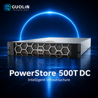 Dell EMC PowerStore 500T DC NVMe Storage Appliance prend en charge 10 25GbE 32Gb FC pour les applications de télécommunications, les clouds hybrides et les charges de travail critiques des entreprises.