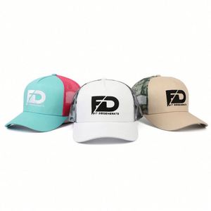 Factory Supplier 5 Panel Custom <b>Hat</b>,High Profile Embroidery Designs Camouflage Trucker <b>Hat</b>,White Embroidered Mesh Trucker <b>Hats</b> - Product Image 5
