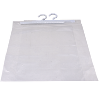 Sac à fermeture éclair transparent de luxe personnalisable avec crochet de suspension, emballage en PVC recyclable pour chaussures, chaussettes et vêtements