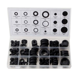 Black O Ring Seal Gasket Assortment 125pc Cooling System Coil Protector Set - Product Image 4