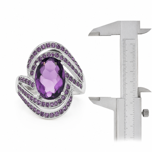 Anello in Stile Viola per Donne, Design Geometrico, Accessorio da Dito per Uso Quotidiano - Product Image 5