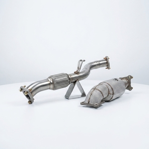 ING <span class=keywords><strong>Tubo</strong></span> <span class=keywords><strong>di</strong></span> <span class=keywords><strong>Scarico</strong></span> Anteriore in Acciaio Inox ad Alte Prestazioni per Honda Civic FE 11a Generazione 1.5T Turbo con Scudo Termico - Product Image 1
