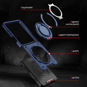 Support tout-en-un pour Samsung pour Galaxy <span class=keywords><strong>ZFlip</strong></span> 7 Armor Design Résistant aux chutes TPU PC Housse de téléphone Grip Mobile Phone Shell - Product Image 5