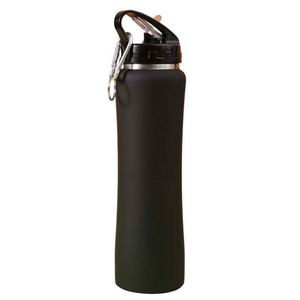 Botella de Agua Deportiva Aislada al Vacío de Acero Inoxidable 304, Portátil para Escalada en Roca, 600ml 750ml, con Pajita y Tapa Antiderrames - Product Image 3