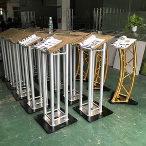 Podio de boda de vidrio, aleación de <span class=keywords><strong>aluminio</strong></span>, acrílico transparente, 4 pies - Product Image 3