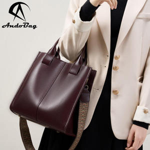 AndoBag Genuine Leather New Fashion Women'S Tote <b>Bag</b> <b>Large</b> Capacity <b>Crossbody</b> Shoulder <b>Bags</b> Bucket Style Commute Handbag 2925 - Product Image 1