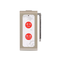 Système de radiomessagerie sans fil Transmetteur de clavier tactile Bracelet d'appel de serveur Récepteur de bracelet pour resta