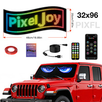 Panel LED Flexible Inteligente de 32*96 Píxeles, Matriz RGB a Todo Color, Letrero Programable con Desplazamiento, con Aplicación Pixeljoy y Control Remoto