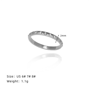 Dainty Wholesale Fashion <b>Fingers</b> <b>Rings</b> Stainless Steel Jewelry Gold Filled Gear Rivet <b>Rings</b> for Women - Product Image 6