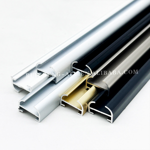 Ruicheng 럭셔리 커튼 천장 추적 상단 장착 압출 파이프 중공 튜브 현대 양극 산화 처리 된 커튼 레일 트랙 프로필 빌라 - Product Image 2