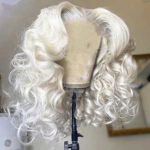 Fornitore di Parrucche di Qualità, Colore Biondo Platino, Ricci Morbidi, Capelli Umani Allineati alla Cuticola, Parrucche Frontali in Pizzo HD - Product Image 3
