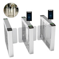 Torniquete Biométrico Automático con Reconocimiento Facial y Sistema Anti-Embutidos para Entrada de Edificios Corporativos
