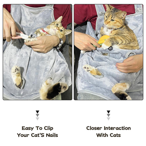 Delantal de bolsillo para gatos, bolsa de transporte para gatos, delantal de aseo para mascotas con manos libres, transportadores de mascotas de lujo, productos de viaje para gatos y perros pequeños - Product Image 2