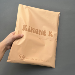 Nude Beige Printed Poly Mailers Self Seal Waterproof Shipping Courier Bags For Cosmetic & Clothing Apparel Packaging - Product Image 3