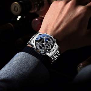 Montre sport à quartz pour femme 13e génération, lumineuse, étanche, avec mesure de température, bracelet en acier inoxydable, vente en gros - Product Image 3