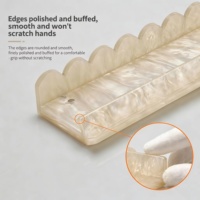 En gros, ensemble de supports et pousseurs de Mahjong magnétiques festonnés en acrylique de luxe moderne, motif écaille de tortue nacrée, 17,5 / 20 pouces, en stock