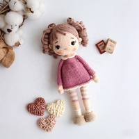 Kaiyue-Poupée tricotée au crochet personnalisée, adorable poupée pour fille, jouet pour pépinière, jouet doux pour bébé