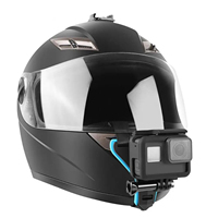 Support de fixation pour casque de moto, caméra d'enregistrement, sangle de fixation, support de menton pour casque intégral, support de téléphone pour Go Pro DJI Action Camera