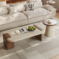 Table basse de salon 2026 Nouvelle collection Crème Vent Noyer