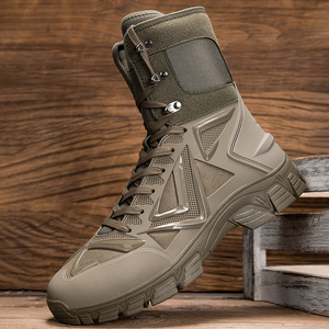 DF727 AS33 LOKWT New Custom Waterproof Leather Tactical <b>Boots</b> Extra-large Size Anti-slip <b>Hiking</b> Outdoor Anti-slip <b>Boot</b> for Men - Product Image 2
