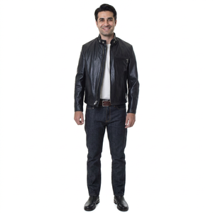 Finer Threads 2026 High Street Fashion Men's Genuine Cow <b>Leather</b> Breathable Vintage Winter <b>Jacket</b> with Autumn Style <b>Long</b> Sleeve - Product Image 1