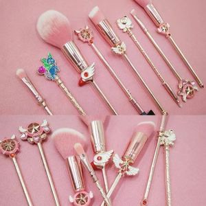 Set <span class=keywords><strong>di</strong></span> pennelli per il trucco Sakura ispirati ai <span class=keywords><strong>Sailor</strong></span> <span class=keywords><strong>Moon</strong></span> Design creativo ombretto cipria fondotinta strumenti <span class=keywords><strong>di</strong></span> bellezza per il viso 8 pz - Product Image 5