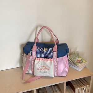 Sac de voyage en velours grande capacité 36-55L, résistant à l'usure, séparation sec-humide, simplicité urbaine, couleurs contrastées, unisexe, vente en gros - Product Image 1