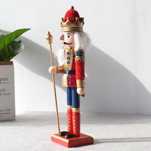 Hot bán quần áo bọc giáng sinh bằng gỗ vương miện nutcracker vua với vương trượng - Product Image 2