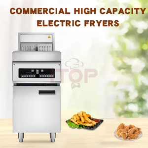 Freidora eléctrica multifuncional <span class=keywords><strong>de</strong></span> pie para el hogar, máquina <span class=keywords><strong>de</strong></span> Freír con 2 tanques y 2 cestas, Control <span class=keywords><strong>de</strong></span> temperatura - Product Image 3