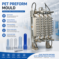 Moule de préformage pour bouteilles d'huile PET à 32 cavités - Moule d'injection haute performance et haute précision à porte de soupape, canaux chauds, en acier S136 avec revêtement nano