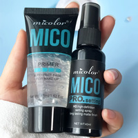Spray Fijador de Maquillaje 2 en 1, Gel Base de Larga Duración, Control de Grasa, Acabado Mate, Kit Cosmético Facial
