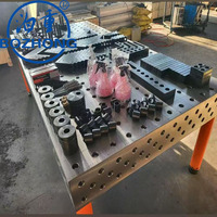 Tugas berat 1000x2000mm besi cor stasiun solder atas dengan 16mm lubang Grid 3D 100% baru untuk sistem penjepit