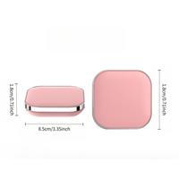 Miroir de maquillage pliable à LED, rechargeable par USB, double face, lumière à 3 couleurs, miroir de poche pour cosmétiques, utilisation portable en voyage