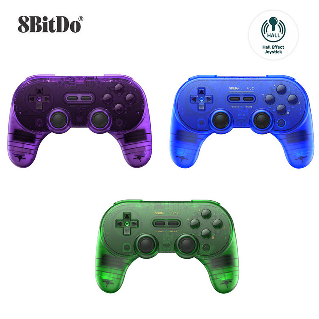 8bitdo PRO2 Retro Special Edition Transparent with Back Key Multi Platform Gaming Controller Hall