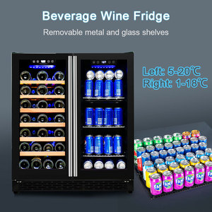 Josoo-refrigerador Lcd de doble puerta para cerveza, soporte inteligente para <span class=keywords><strong>vino</strong></span> incorporado, 176L, refrigerador para bebidas, armario para <span class=keywords><strong>casa</strong></span> - Product Image 2