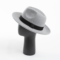 SYHATS 100% Sombrero Fedora de lana australiana con banda de cinta Sombrero Fedora de ala corta unisex Logotipo personalizado OEM disponible