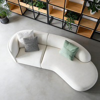 Moderne Bogenförmige Sofagarnituren, Stoff-Unregelmäßig-geformte Hallensofas, Wohnzimmer Halbkreisförmige Sofas
