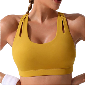 Women Racerback Sports Bra Breathable Comfort Fit Workout Training Fitness Running Exercise Wear <b>Top</b> - Product Image 1