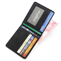 Dompet pendek warna polos sederhana, dompet kulit tipis lembut multifungsi baru