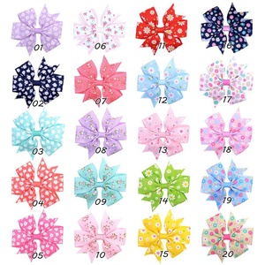 3,2 inch zonnebloem grosgrain lint strikjes haarspeldjes meisjes haar strikjes boetiek haarspeld hoofdband kinder haaraccessoires - Product Image 1