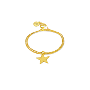 Fashion Trendy Unisex <b>Bangle</b> 316L Stainless Steel PVD Gold Plating Star Charm Sustainable Resistant Jewelry - Product Image 2