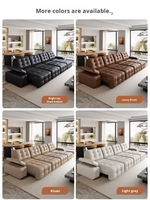 Sofá Cama Eléctrico Moderno, Convertible, Reclinable, Expandible, Multifuncional, Mueble para Sala de Estar