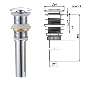 Desagüe de latón moderno de alta resistencia con superficie pulida, fácil de limpiar e instalar, para bañeras y uso hotelero - Product Image 5