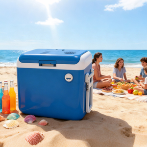 Nuevo Modelo de Refrigerador Portátil de 40L para el Hogar, 220V, Exterior 12V, Mini Refrigerador para Automóvil, Enfriamiento y Calentamiento, Caja de Viaje para Acampar con Barra de Arrastre y Ruedas - Product Image 6